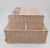LELLOBABY™ X Hampton BABY - Deluxe Rattan Diaper Caddy