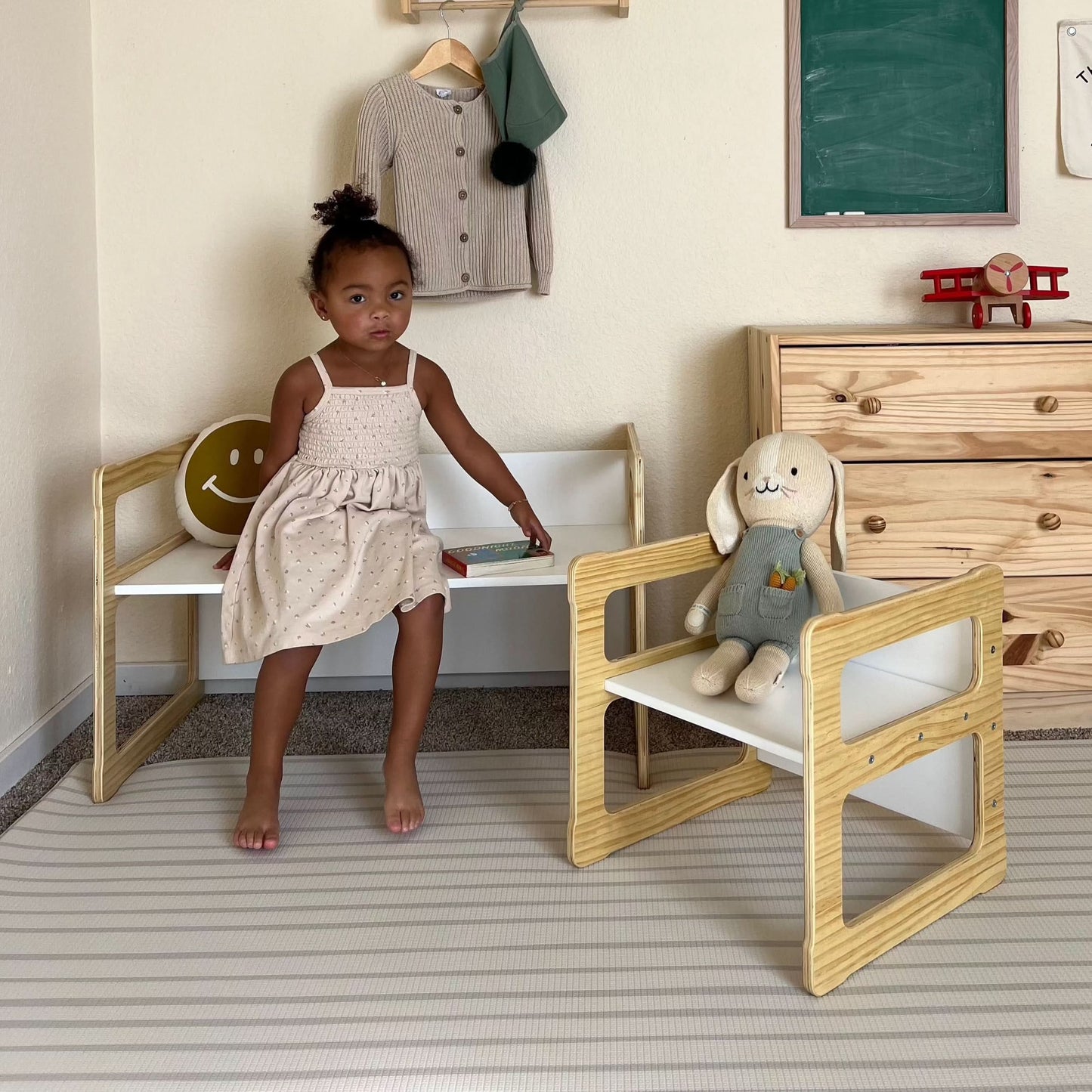 Three Little Tots Hanover Convertible Table Chair and Bench Set, supplementary photo