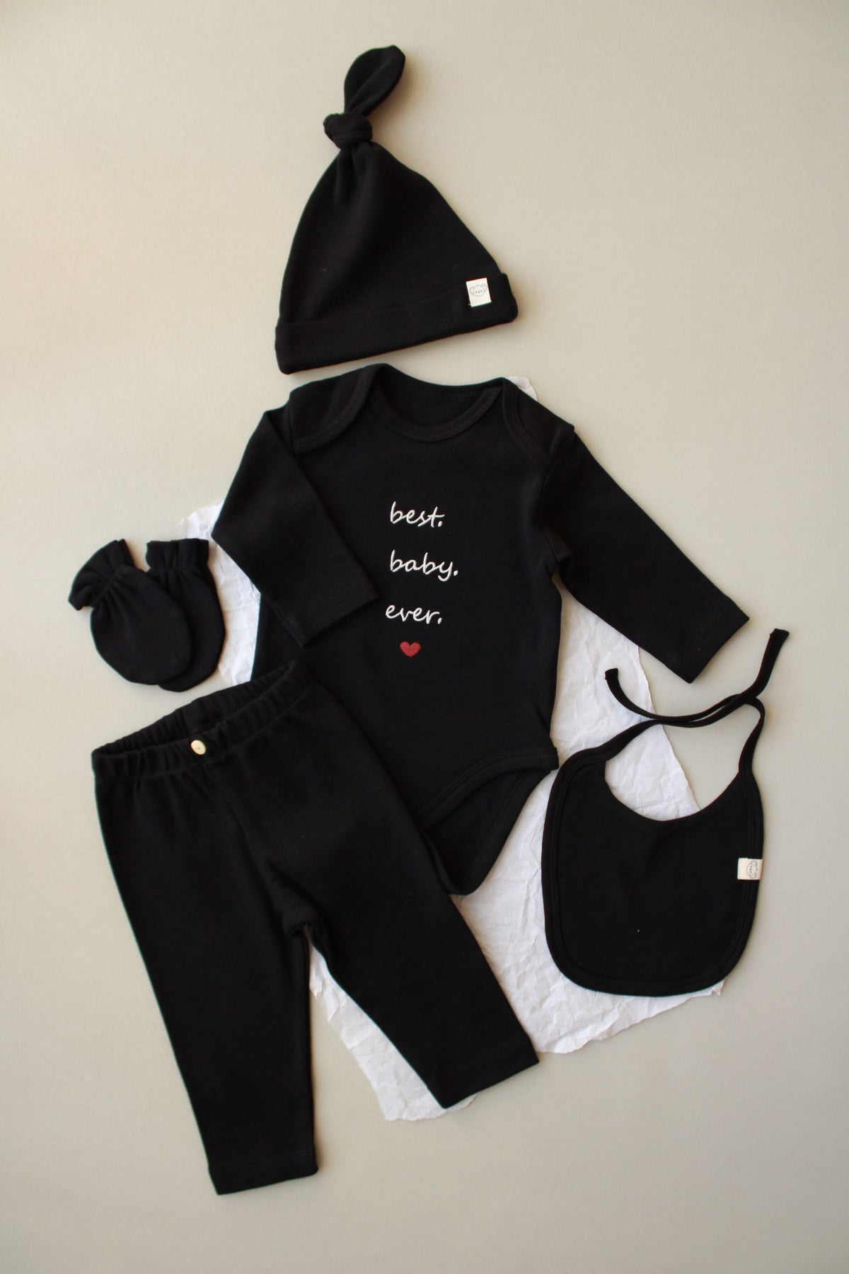 Best Baby Ever Black 5 Piece Newborn Set