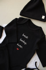 Best Baby Ever Black 5 Piece Newborn Set