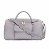 Three Little Tots Weekender Travel Bag Stone Grey, alternate angle
