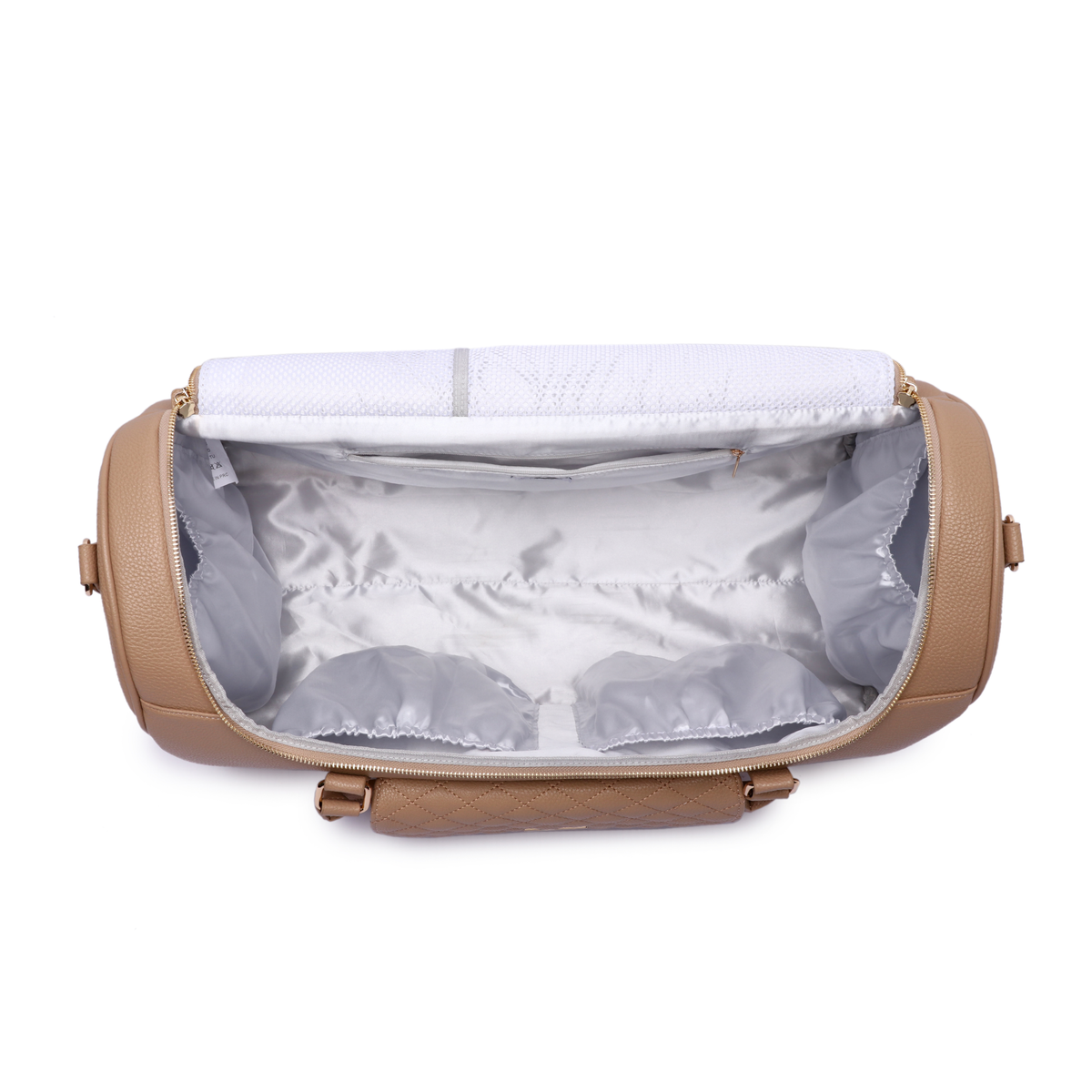 Three Little Tots Weekender Travel Bag Latte Brown, alternate angle