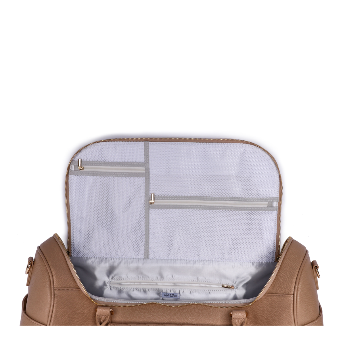 Three Little Tots Weekender Travel Bag Latte Brown, another angle