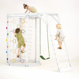 Three Little Tots Hawthorn XL Octagon Outdoor Jungle Gym - White, additional product photo