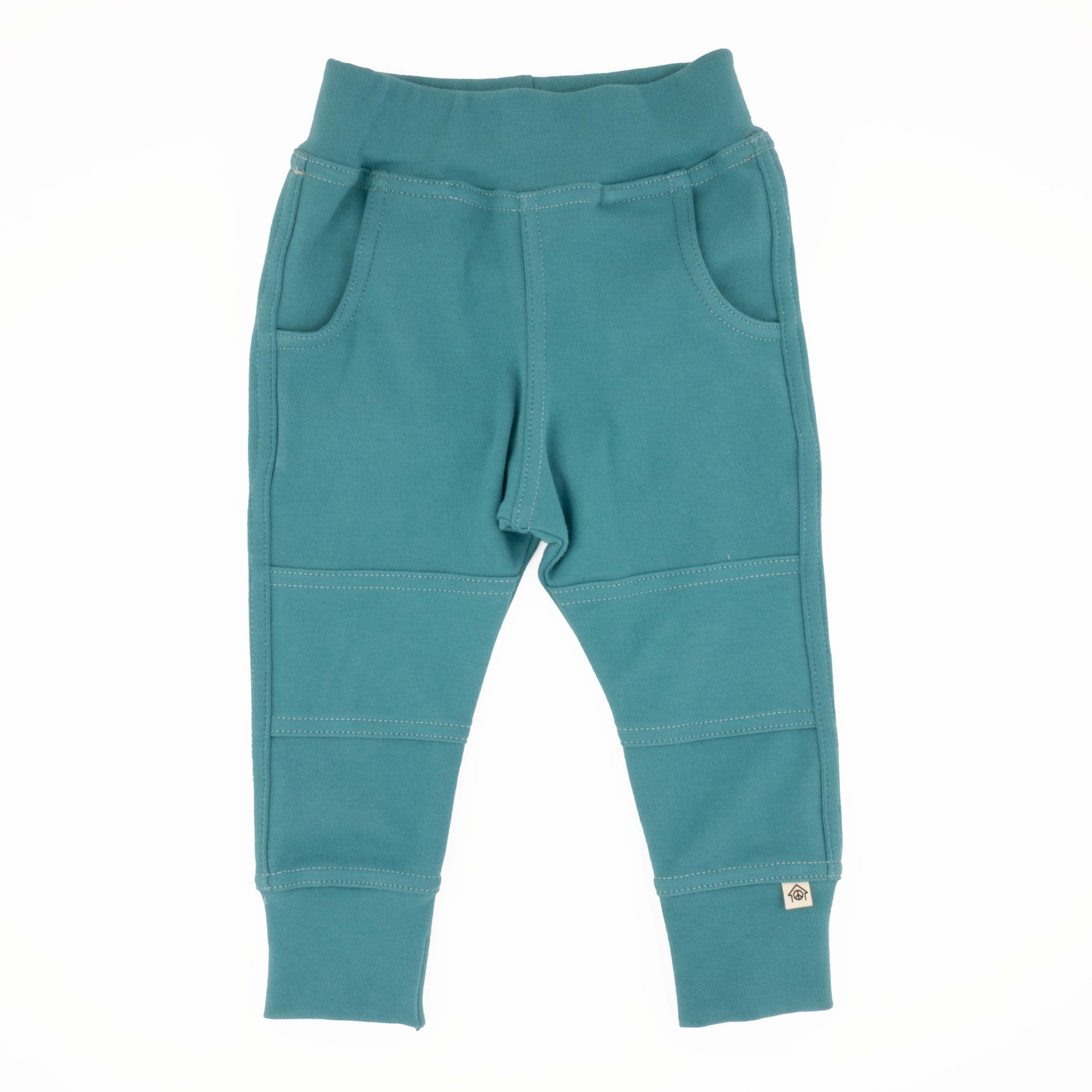 Three Little Tots Toddler Simple Joggers, in Jade