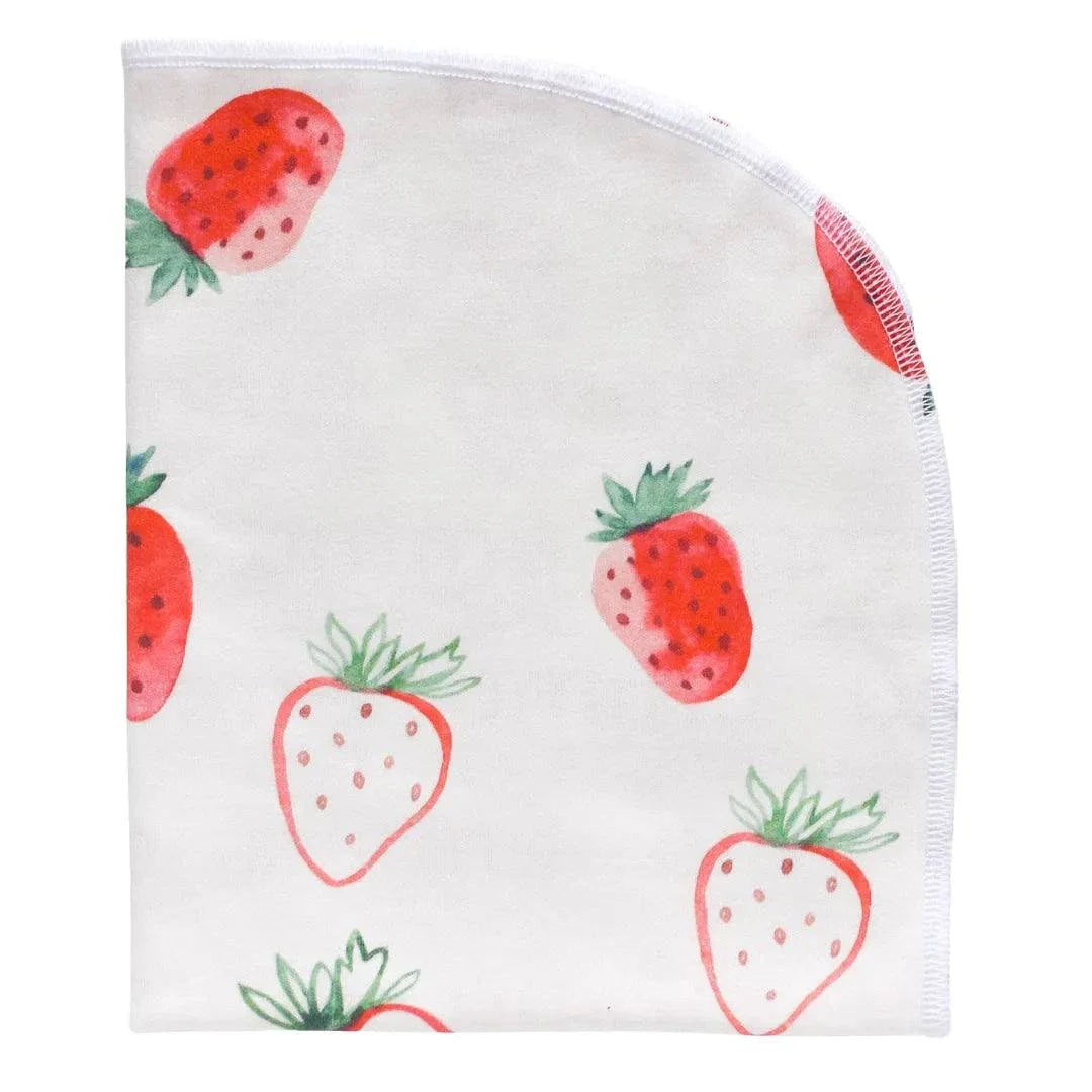 Three Little Tots Jennifer Ann - Organic Blanket - Strawberries