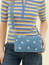 3-piece Pouch Clutch Purse Set - Denim & Daisies