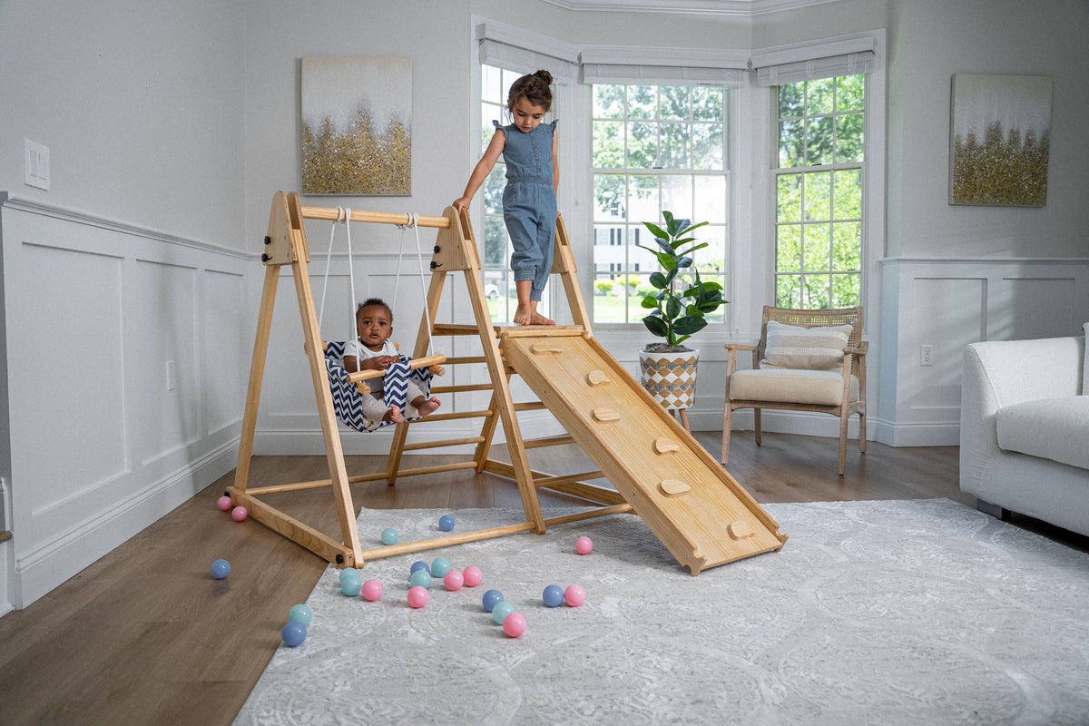 Three Little Tots Juniper Toddler Climber and Swing Foldable, another angle
