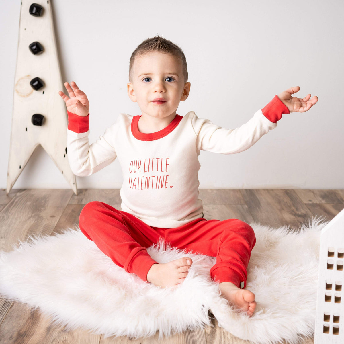 Three Little Tots pajamas little valentine, additional product photo