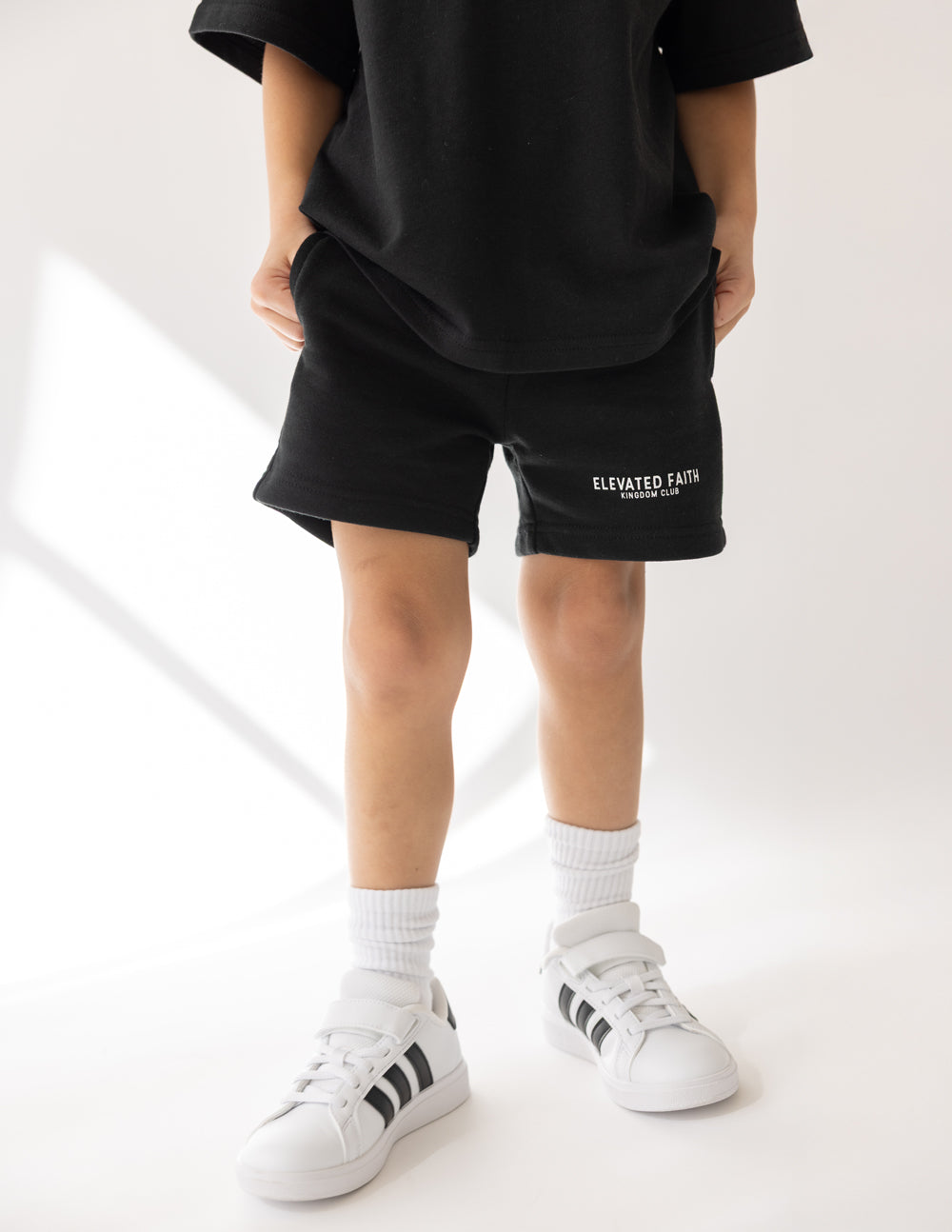 Three Little Tots Kingdom Club Black Kids Short, additional view