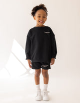 Three Little Tots Kingdom Club Black Kids Short, alternate angle