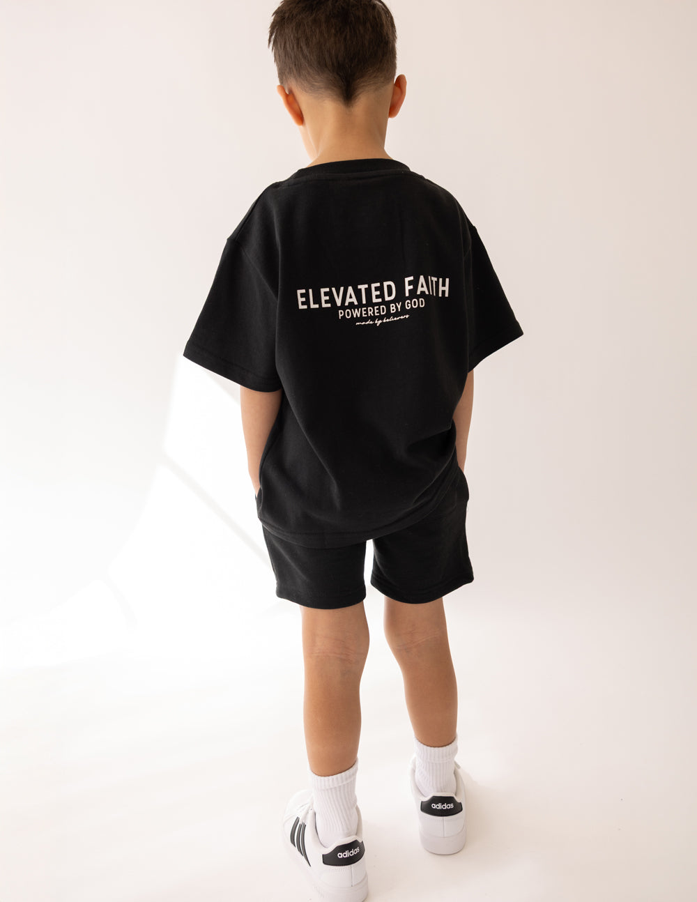 Three Little Tots Kingdom Club Black Kids Tee, additional product photo