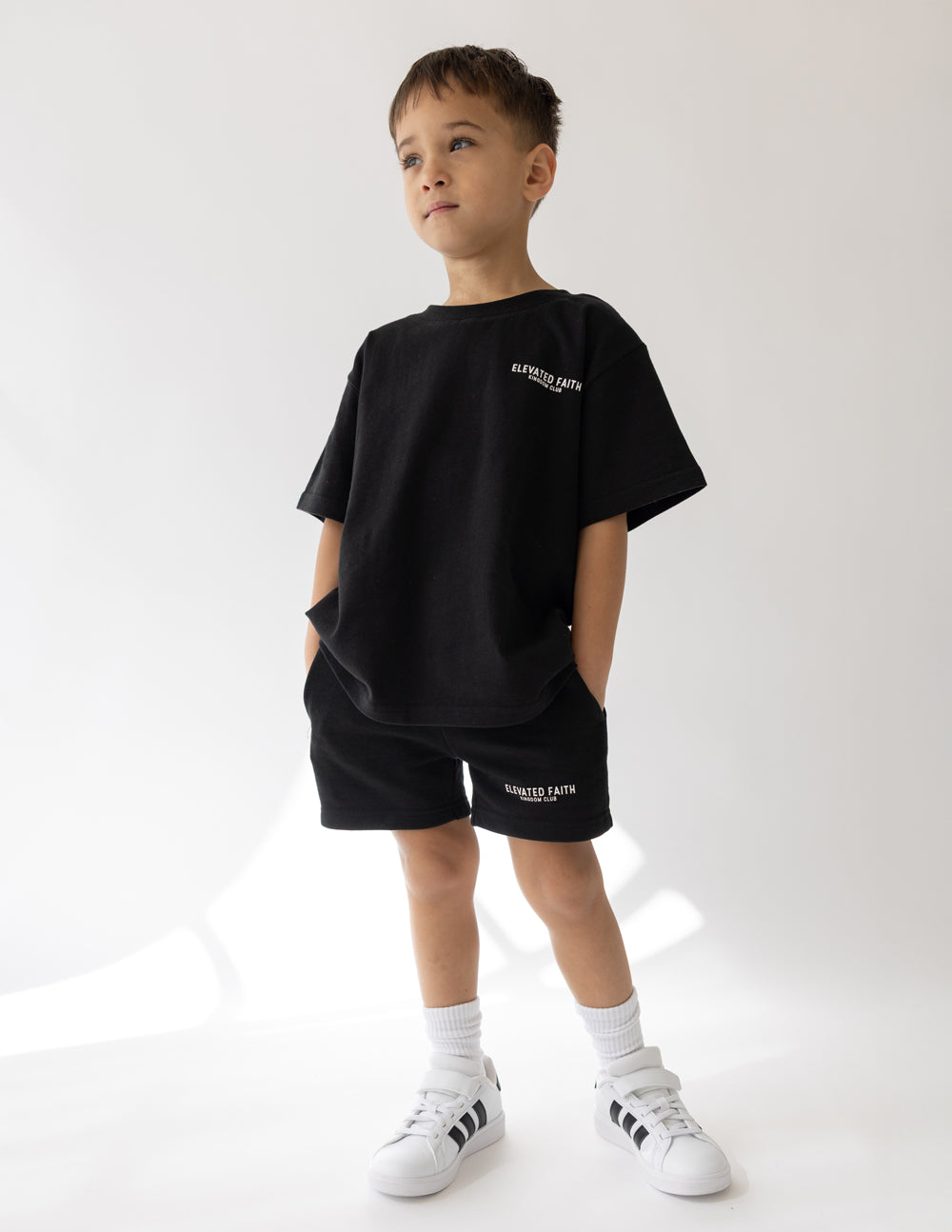 Three Little Tots Kingdom Club Black Kids Tee, additional view
