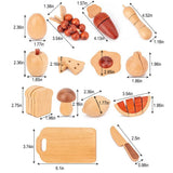 Three Little Tots Wooden Play Food Sets for Kids Kitchen, additional product photo