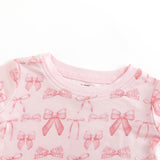 Three Little Tots Pink Bows, alternate angle