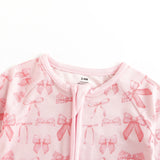 Pink Bows (Convertible Zip Footies)