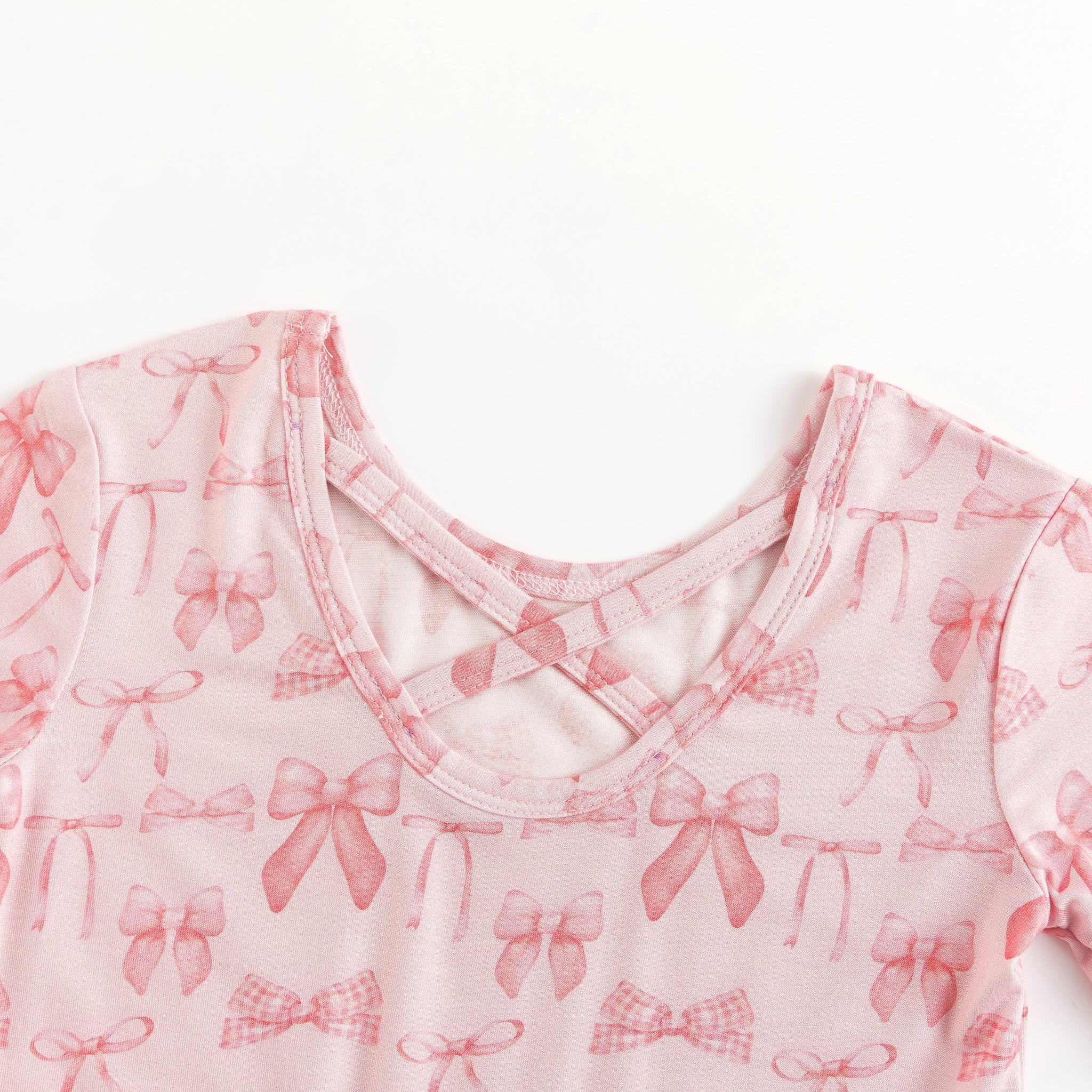 Three Little Tots Pink Bows Twirl Dress, alternate angle