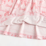 Three Little Tots Pink Bows Twirl Dress, extra product detail