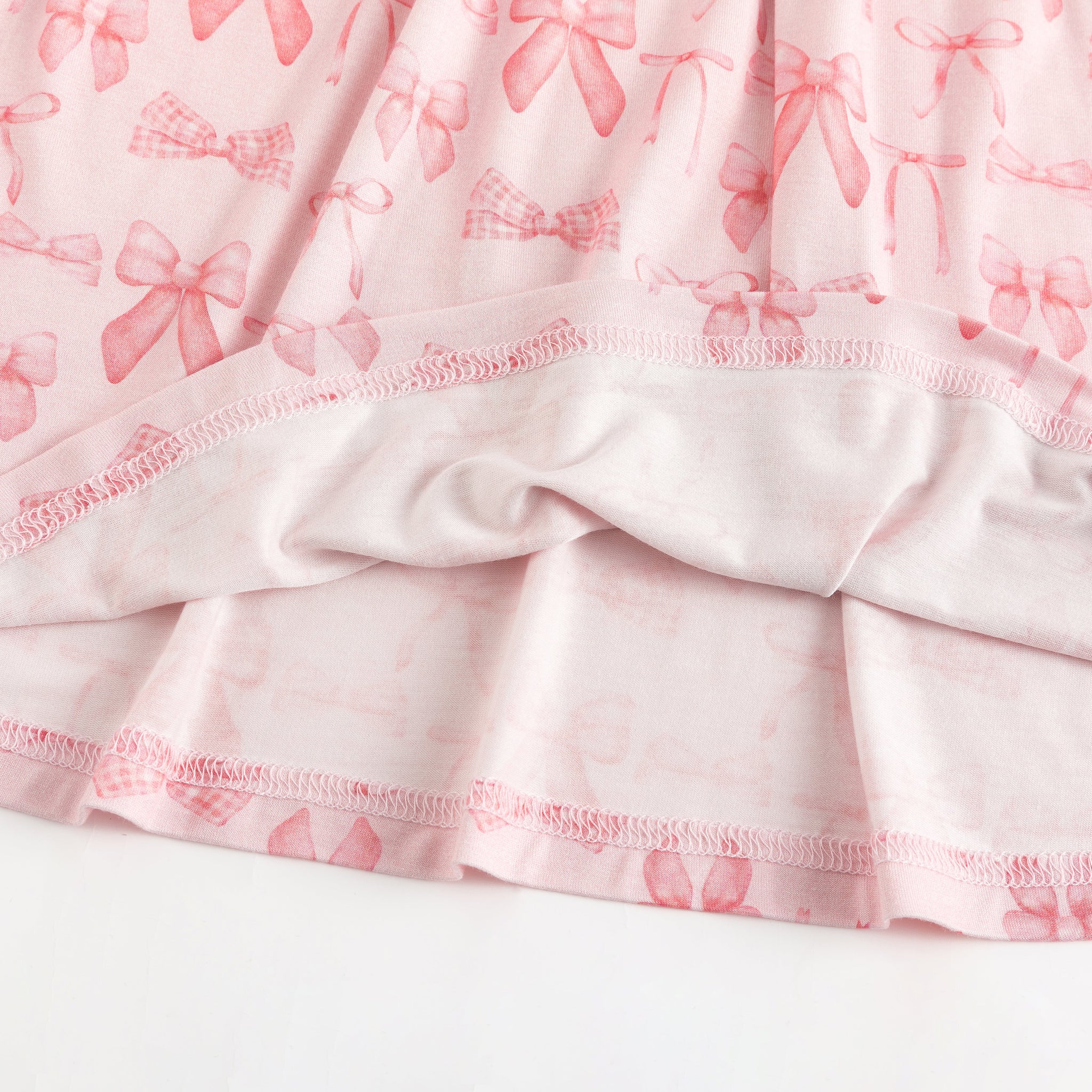 Three Little Tots Pink Bows Twirl Dress, extra product detail