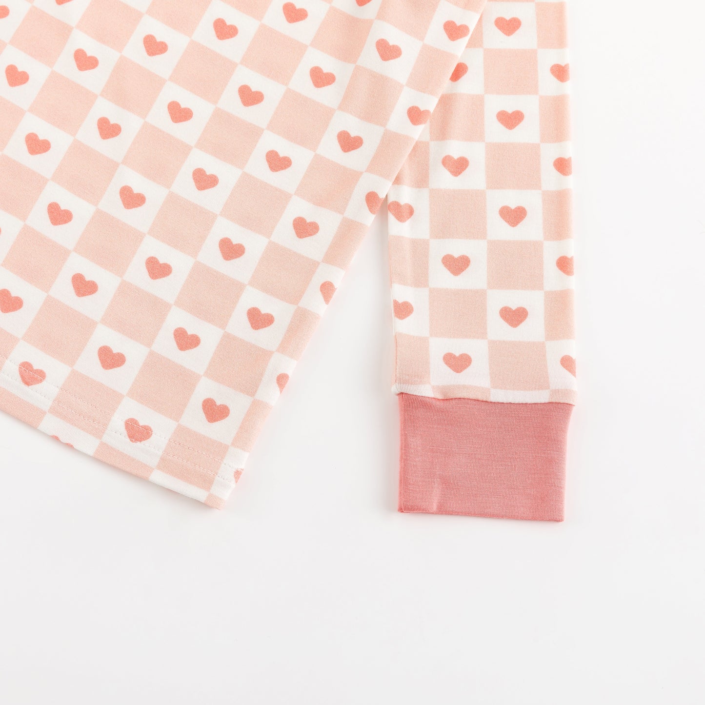 Three Little Tots Checkerboard Hearts, alternate angle