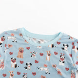 Three Little Tots Pups and Kisses Long Sleeve PJ - Blue, additional product photo