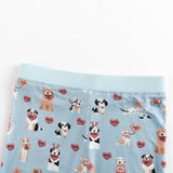 Three Little Tots Pups and Kisses Long Sleeve PJ - Blue, additional view