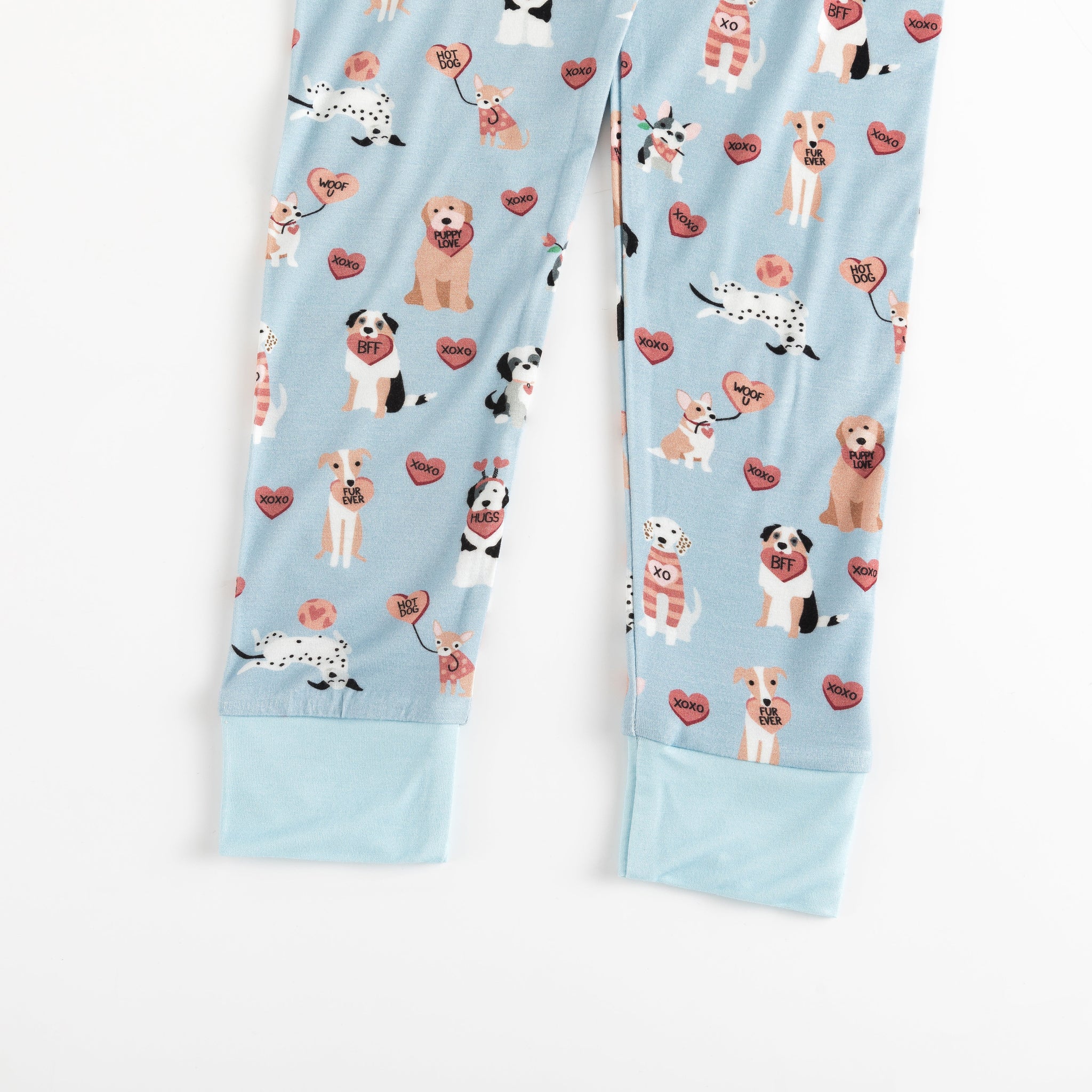 Three Little Tots Pups and Kisses Long Sleeve PJ - Blue, extra product detail