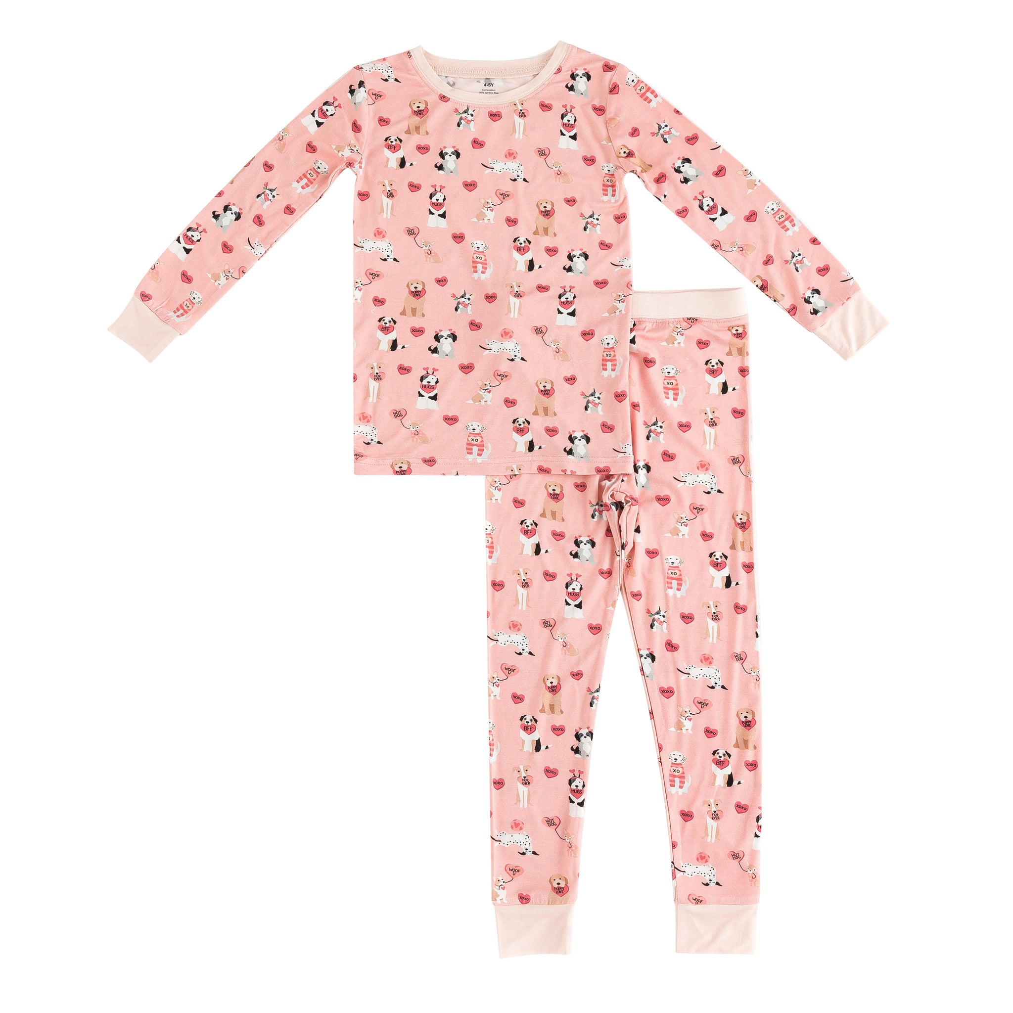 Three Little Tots Pups and Kisses Women's PJ - Pink