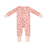 Pups & Kisses (Convertible Zip Footies) - Pink