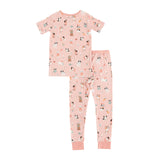 Three Little Tots Puppy Egg Hunt Short Sleeve PJ - Pink, additional product photo