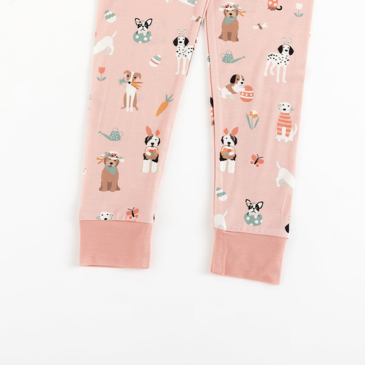 Three Little Tots Puppy Egg Hunt Long Sleeve PJ - Pink, second additional photo