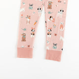 Three Little Tots Puppy Egg Hunt Long Sleeve PJ - Pink, second additional photo