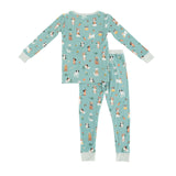 Three Little Tots Puppy Egg Hunt Long Sleeve PJ - Aquamarine, second additional photo