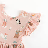 Three Little Tots Puppy Egg Hunt Twirl Dress, alternate angle