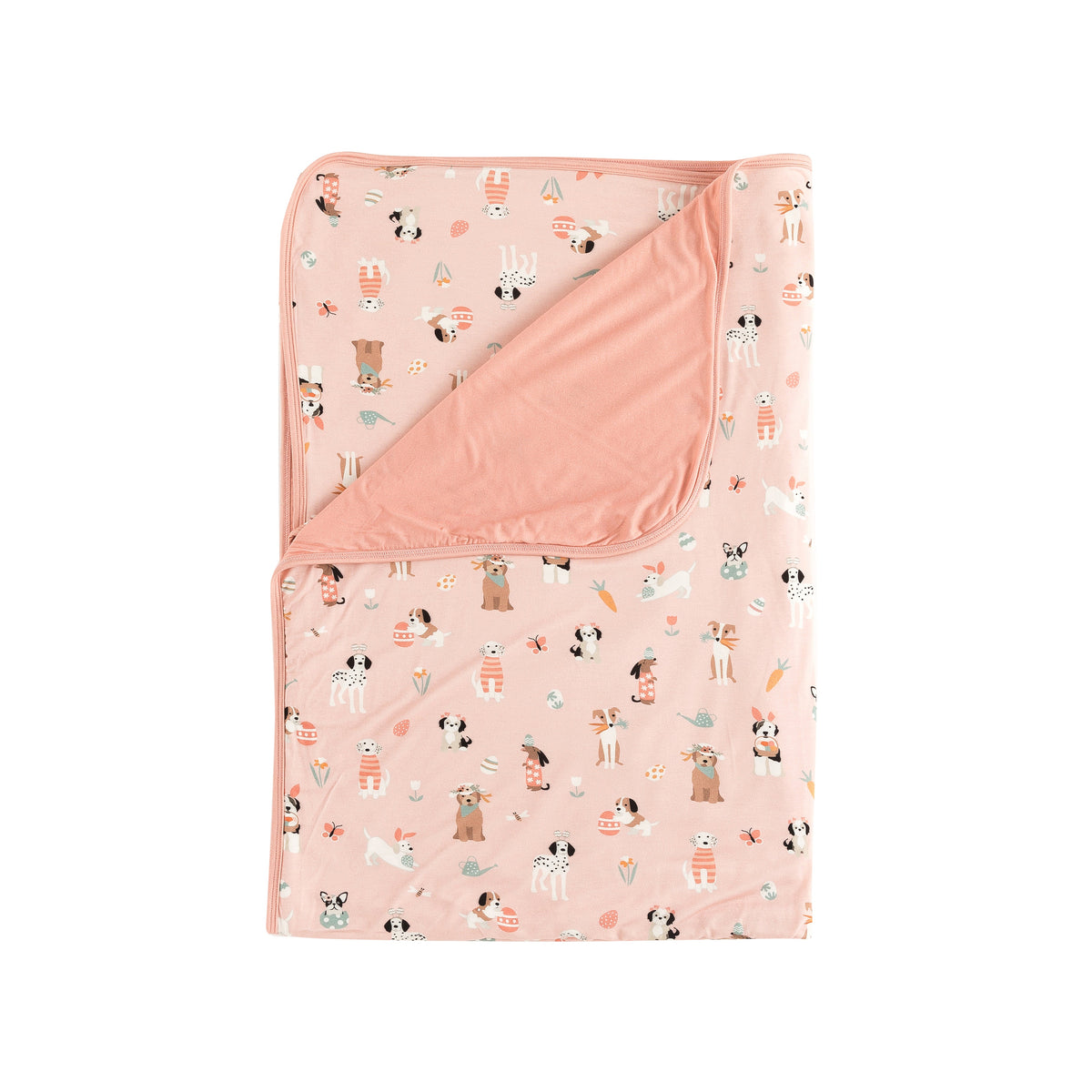 Three Little Tots Puppy Egg Hunt Dream Blanket - Pink