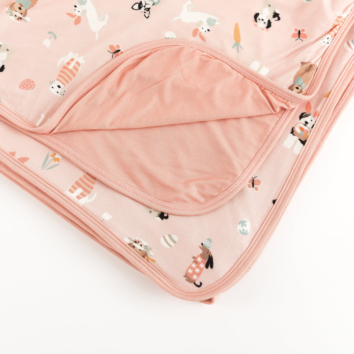 Three Little Tots Puppy Egg Hunt Dream Blanket - Pink, additional product photo
