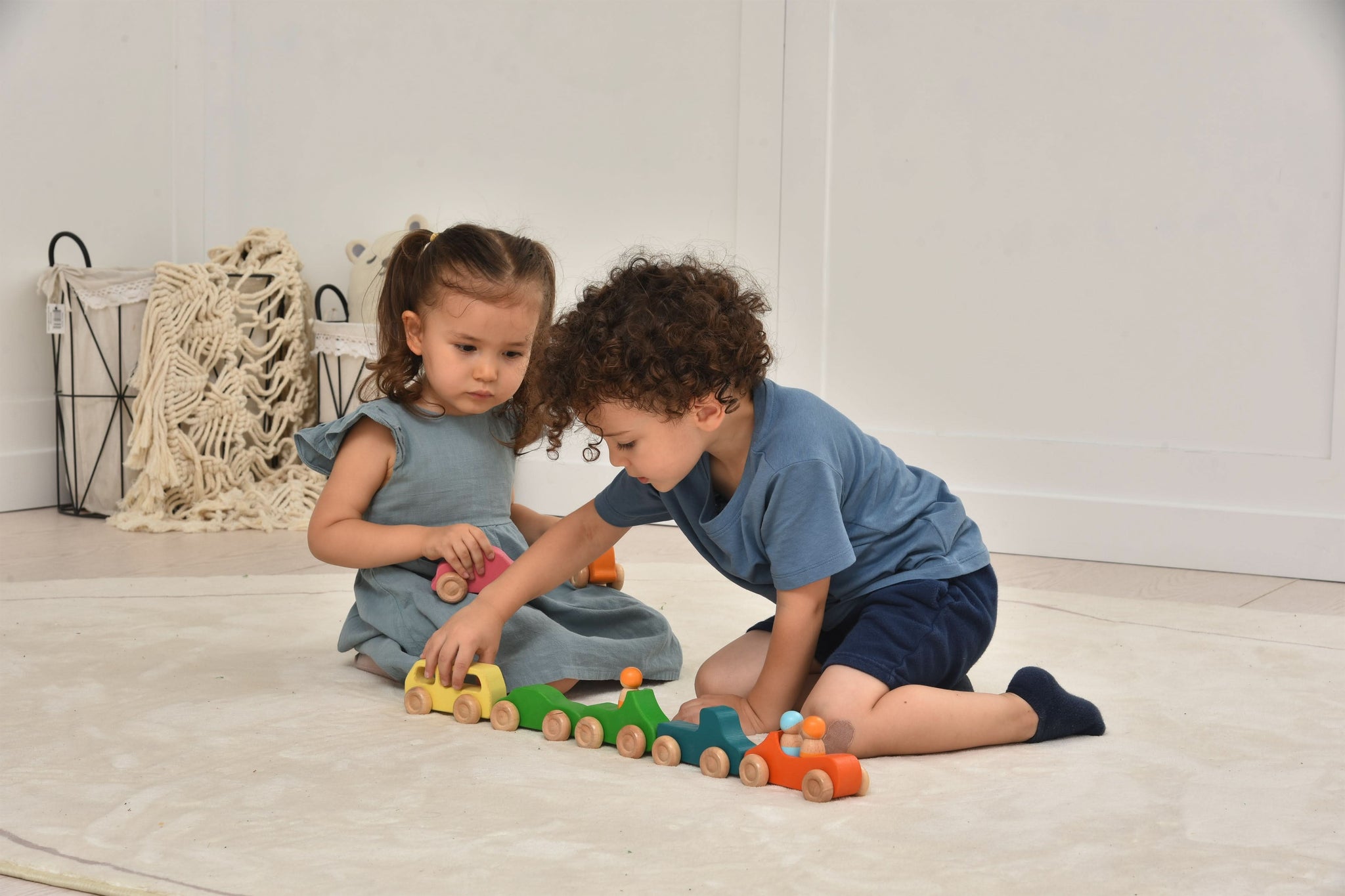 Three Little Tots Wooden Car Toy set - 10 Piece Set, extra product detail