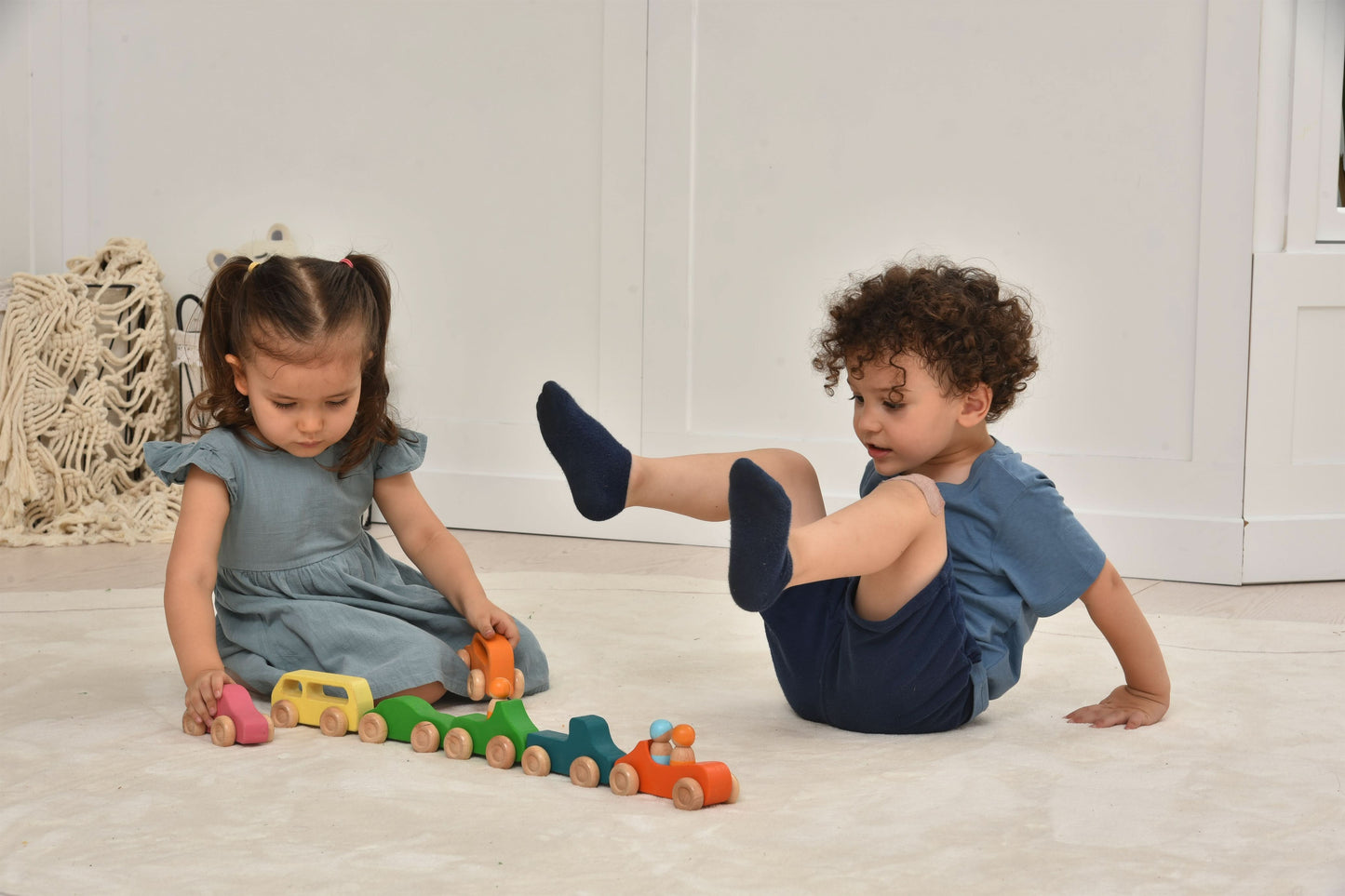 Three Little Tots Wooden Car Toy set - 10 Piece Set, supplementary photo