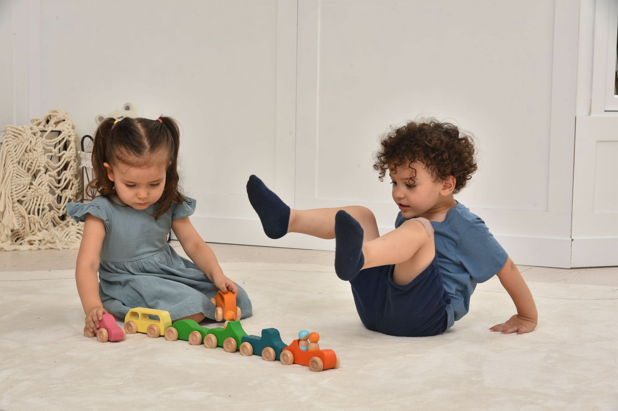 Three Little Tots Wooden Car Toy set - 10 Piece Set, supplementary photo