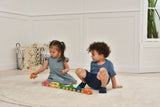 Three Little Tots Wooden Car Toy set - 10 Piece Set, another angle