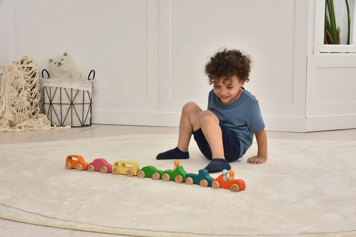 Three Little Tots Wooden Car Toy set - 10 Piece Set, seventh additional photo