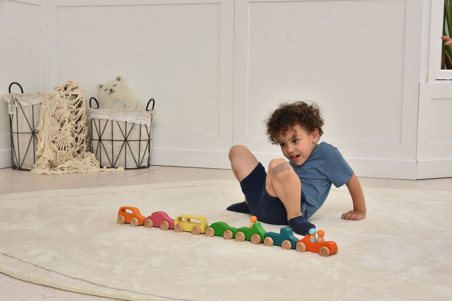 Three Little Tots Wooden Car Toy set - 10 Piece Set, eighth additional photo