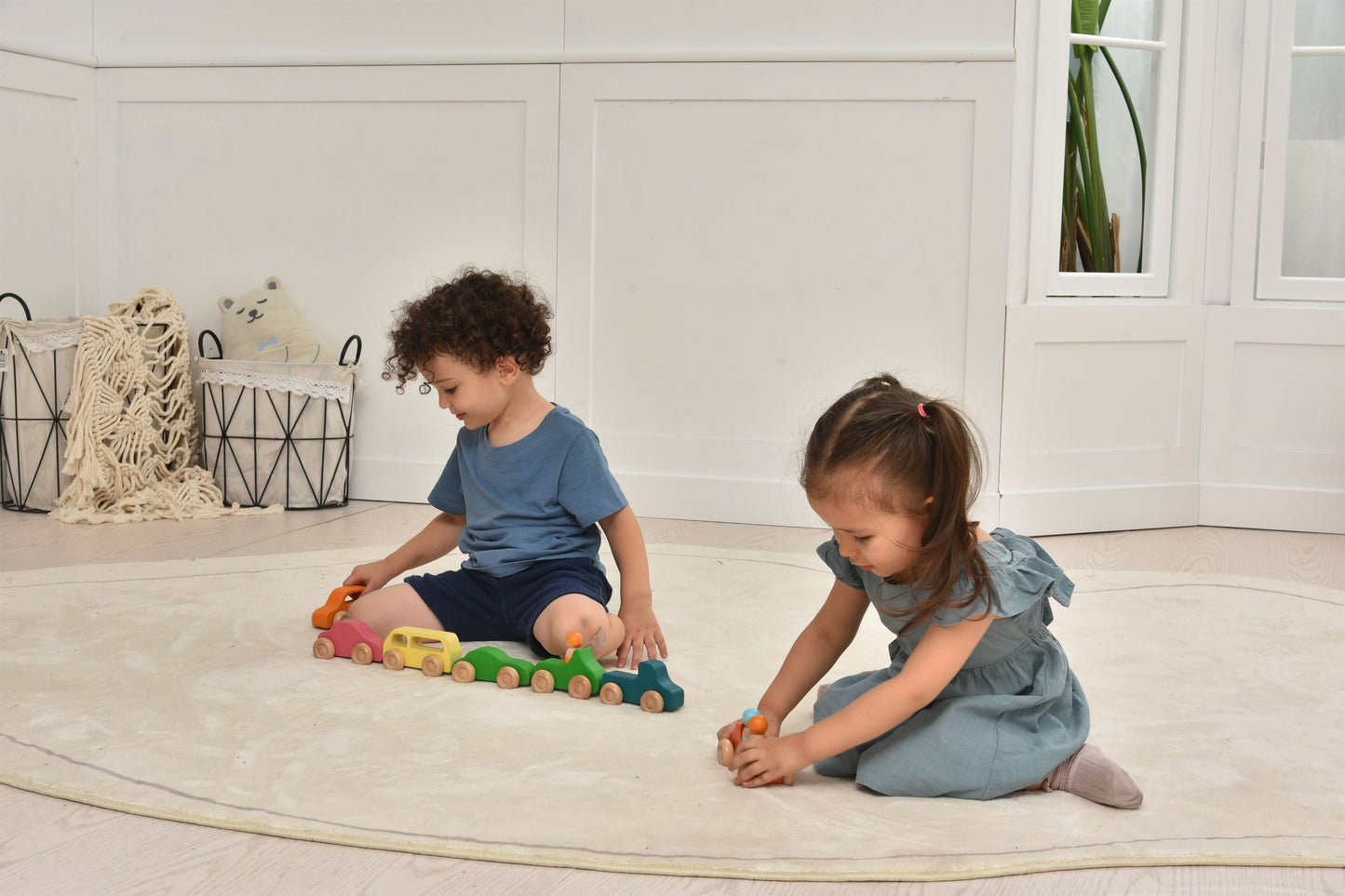 Three Little Tots Wooden Car Toy set - 10 Piece Set, tenth additional photo
