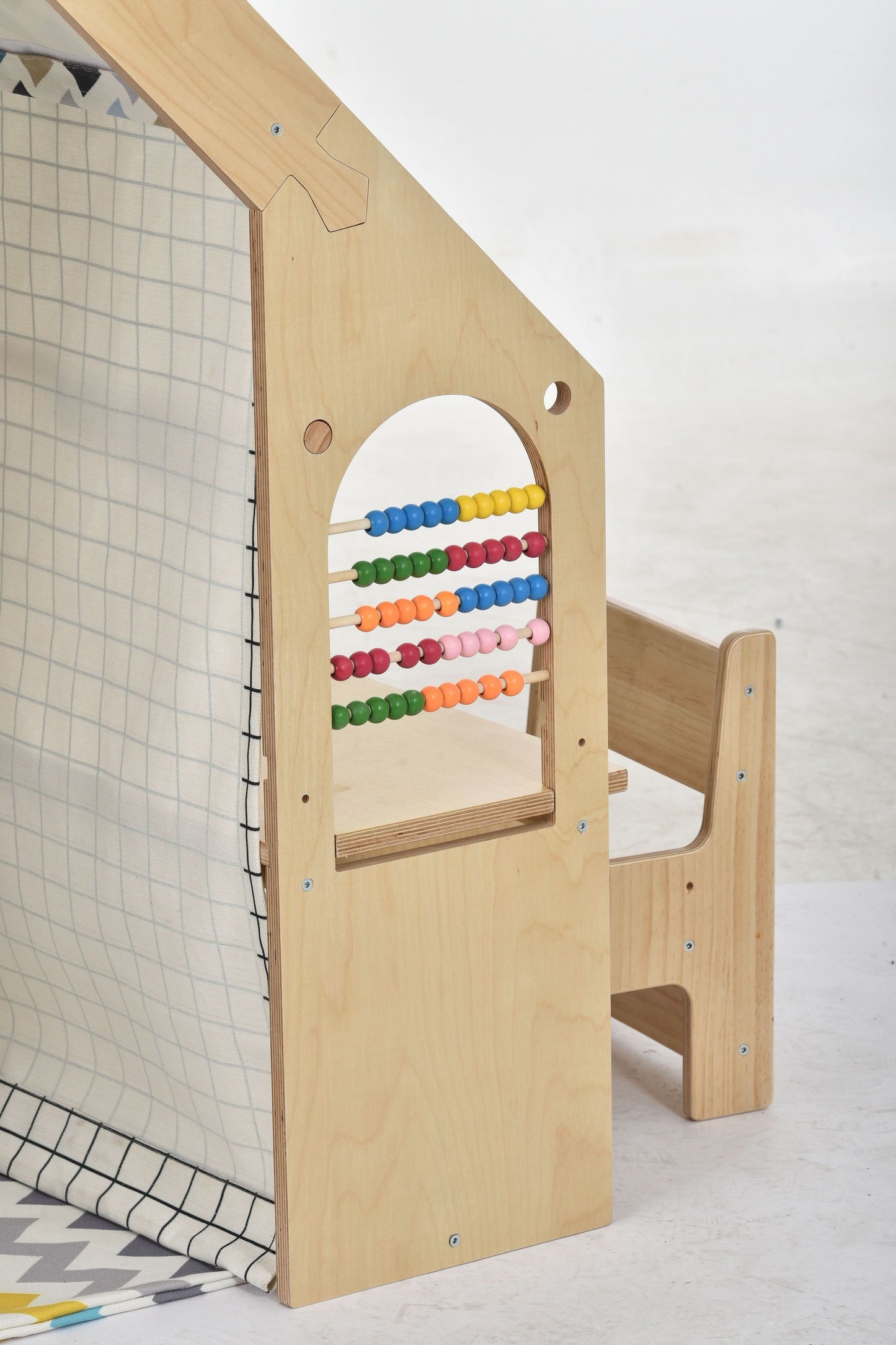 Three Little Tots Flair Playhouse and Sensory Desk - Black and White, extra product detail