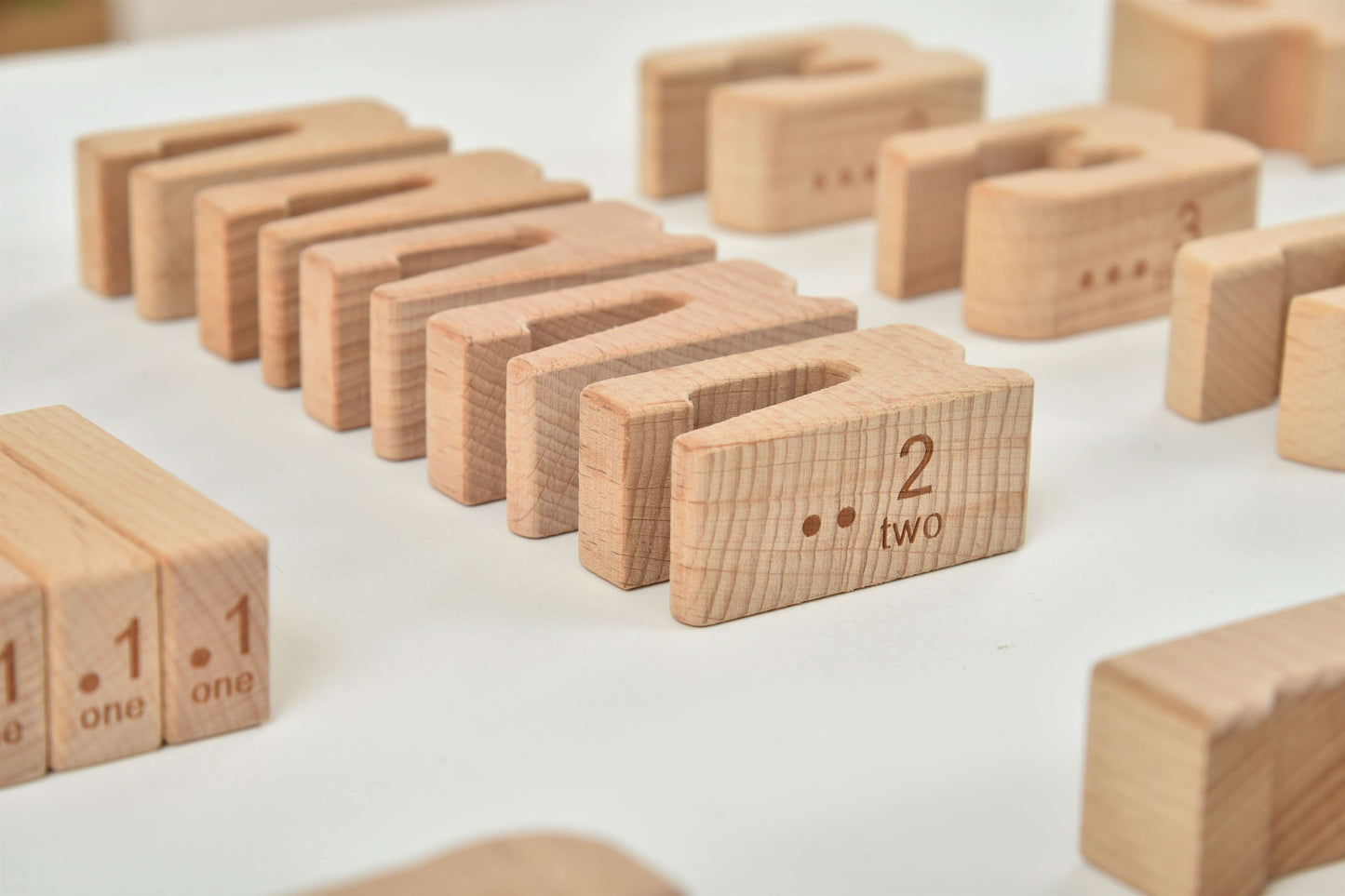 Three Little Tots Montessori Wooden Number Height Blocks Self-Correcting Math Learning Set, supplementary photo