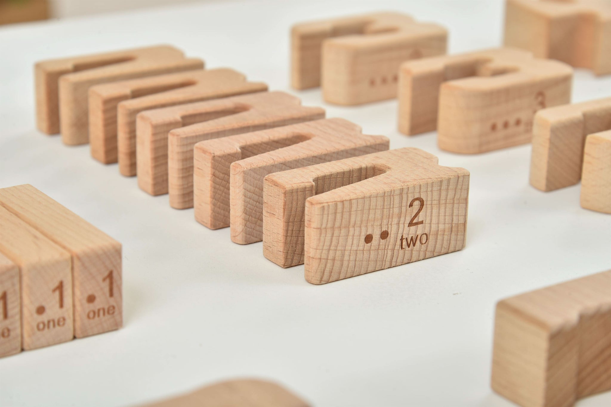 Three Little Tots Montessori Wooden Number Height Blocks Self-Correcting Math Learning Set, supplementary photo