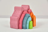 Three Little Tots Wooden Mountain Rainbow Stacker Toy Puzzle Blocks, supplementary photo