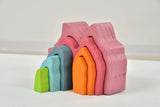 Three Little Tots Wooden Mountain Rainbow Stacker Toy Puzzle Blocks, ninth additional photo