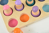Three Little Tots Wooden Rainbow Peg Dolls Figures 12 Piece Set, alternate angle