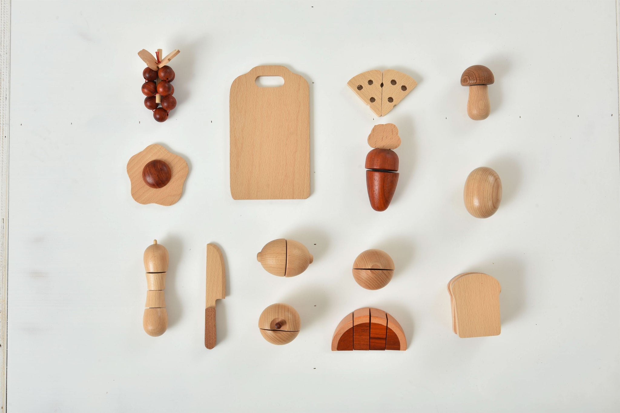 Three Little Tots Wooden Play Food Sets for Kids Kitchen, additional product photo